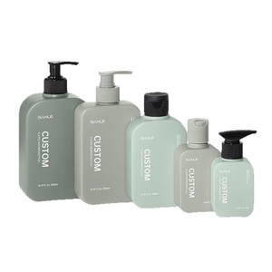 Custom Square <b>Plastic</b> Bottles 90ml 120ml 250ml 300ml 500ml Screw <b>Cap</b> For Personal Care Products - Product Image 2