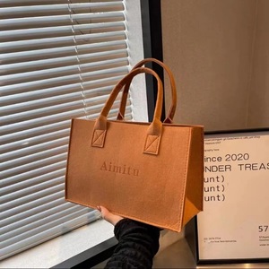 Custom Logo Durable Fashion 3mm Thick Felt Tote <strong>Bags</strong> with Shoulder Strap for <strong>Mum</strong> Shopping Gift <strong>Bag</strong> - Product Image 5