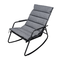Chaise de jardin moderne UPLION, mobilier d'extérieur, chaise à bascule de patio en gros avec coussin moelleux, chaise à bascule en métal, chaise de loisirs