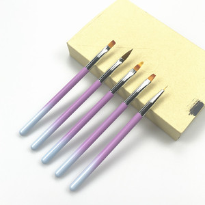 Pinceau à ongles en gel ovale personnalisable, multi-usages, facile à nettoyer, poils en nylon sans perte, application de couleur, détails fins, liner - Product Image 2