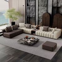 GEDO Mobilier moderne pour la maison Chesterfield Design Royal Ensemble de canapés en cuir de luxe pour le salon