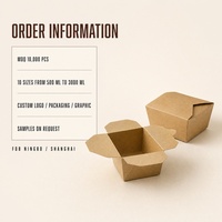 Boîte alimentaire personnalisée en papier kraft, jetable, pour plats à emporter, boîte à bento pour le déjeuner, emballage écologique pour sandwichs, pour la livraison en restaurant