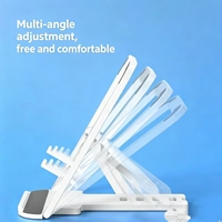 Support de téléphone et tablette ultra-fin design carte, réglable multi-angles, support de bureau mains libres stable et antidérapant