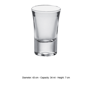 แก้วฮอทช็อต 3.4 ซล. อาร์โคโรค สูง 7 ซม. เส้นผ่านศูนย์กลาง 4.5 ซม. - Product Image 3