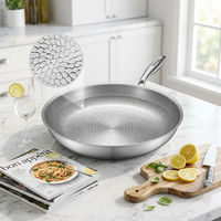 Wajan Smartpan Pure Titanium Motif Palu Profesional, Wajan Masak Titanium untuk Rumah, Wajan Anti Lengket untuk Dapur