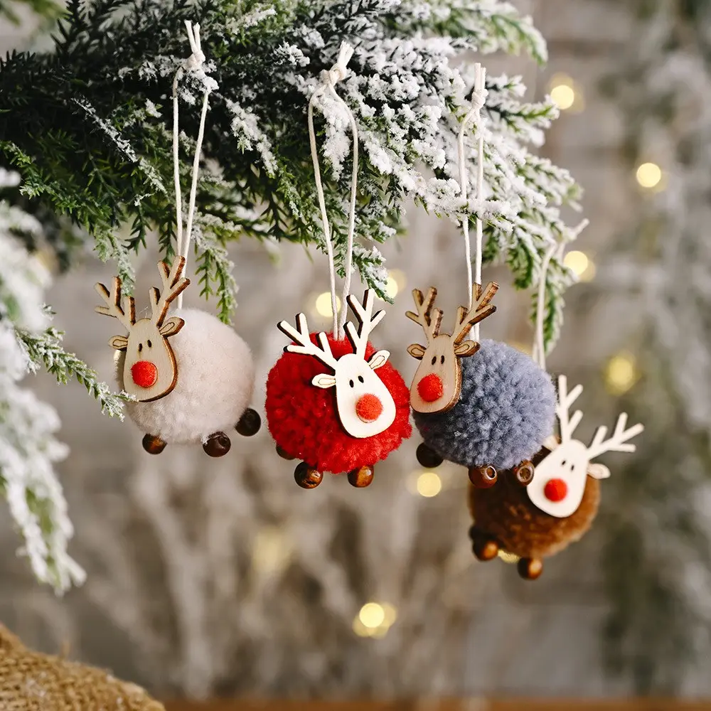 Рождественское украшение, подвеска в виде фетрового оленя, Креативный новый кулон в виде лося, подвеска на рождественскую елку, подарок