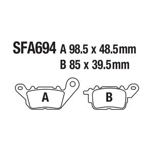 ผ้าเบรกดิสก์มอเตอร์ไซค์ ด้านหน้า ด้านหลัง <span class=keywords><strong>ส</strong></span>ำหรับรถ ATV MIO M3 FA694 YAMAHA <span class=keywords><strong>Nmax</strong></span> N-Max 125 150 15-21 - Product Image 4