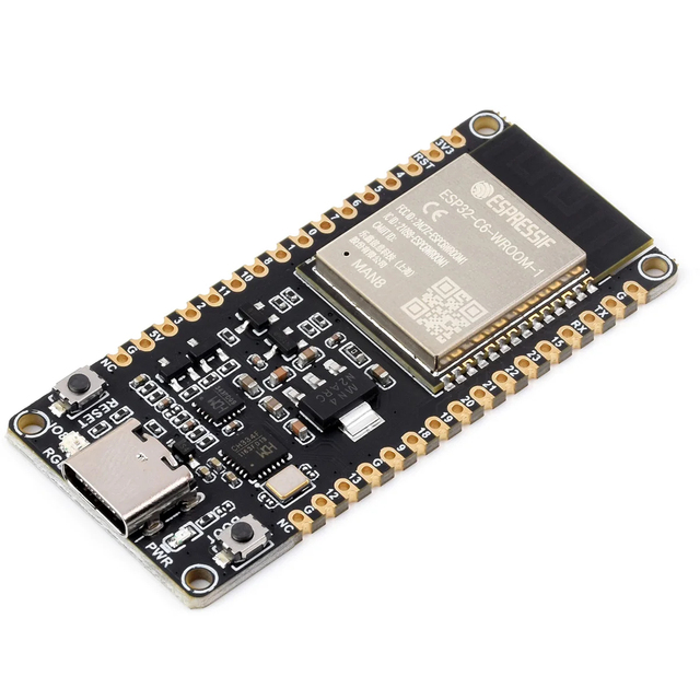 ESP32-C6-DEV-KIT-N8 Waveshare RISC-V 32-bit WiFi 6 for 5 IEEE 802.15.4 Development Board 160MHz Single-core Processor A306