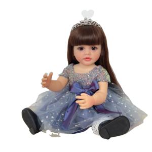 Nouvelle poupée réaliste en silicone de 22 pouces, corps entier, style Reborn, <span class=keywords><strong>Betty</strong></span>, cheveux longs, pour cadeaux pour enfants - Product Image 2