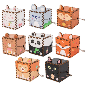 Boîte à musique en bois faite à la main pour enfants, jouets éducatifs pour enfants, décoration, mini boîte à musique à manivelle en bois, cadeaux musicaux pour garçons et filles - Product Image 3