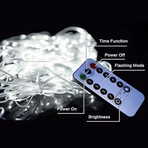 3x3m 9.8ft USB Hook Holiday Party Decoration String Cool/WarmWhite <b>Ball</b> Curtain Fairy <b>LED</b> with Lights - Product Image 2