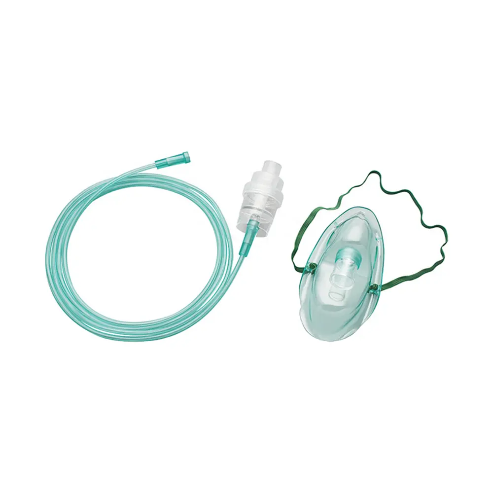 Masque nébuliseur jetable avec tube pot de capacité Masque nébuliseur bon prix Types de nébuliseur médical Ensemble de masques à oxygène