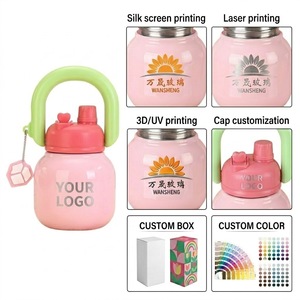 Garrafa de Água Personalizada de 20oz em Aço Inoxidável 316 Isolada a Vácuo com Infusor, Alça e Canudo para Crianças na Escola - Product Image 3