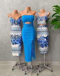 2025 estate senza maniche abito in Chiffon a fiori <span class=keywords><strong>con</strong></span> gilet ampio Casual stampa hawaiana da spiaggia <span class=keywords><strong>con</strong></span> stampa digitale a croce per la primavera - Product Image 1