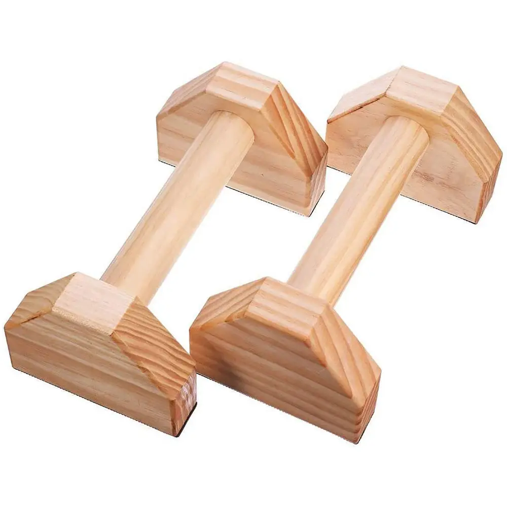 Camino Fitness Push Up Stands Bars Sport Gym Wooden Calisthenics Wooden Parallettes