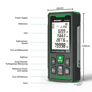 Telemetro <span class=keywords><strong>Laser</strong></span> verde 150m strumento di misurazione della distanza <span class=keywords><strong>professionale</strong></span> industriale all'aperto Ip68 che ricarica il <span class=keywords><strong>misuratore</strong></span> di distanza <span class=keywords><strong>Laser</strong></span> - Product Image 5
