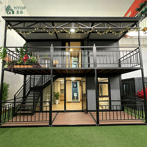 Casa Modular de Lujo, Vivienda Portátil <span class=keywords><strong>en</strong></span> Contenedor, Dormitorio Modular Prefabricado Económico, Casa Contenedor Expandible de 20 pies y 2 Pisos - Product Image 1