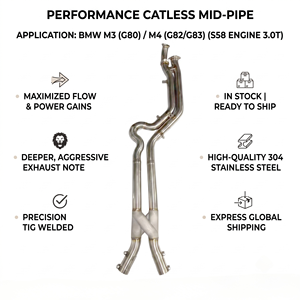 Vortex In Stock Performance Midpipe <b>Exhaust</b> for BMW M3 G80 M4 G82 G83 S58 3.0T Ready to Ship - Product Image 1