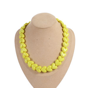 <span class=keywords><strong>2022</strong></span> nouveau amour bonbons <span class=keywords><strong>Macron</strong></span> acrylique résine coeur-forme Loli vent Vscogirl collier or fête de mariage fiançailles en plastique - Product Image 2