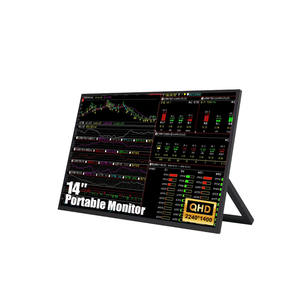 Monitor Portátil QHD de 14 Pulgadas Waveshare con Soporte, Pantalla IPS con Ángulo de Visión de 178°, Carcasa de ABS para Pantalla de Juego PS4 PS5 - Product Image 1