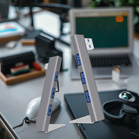 Hub USB-C 3.0 4 ports, adaptateur multi-USB OTG mini pour HDMI, en alliage d'aluminium, en stock