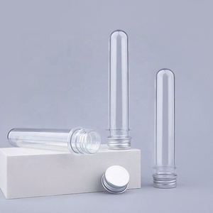 Câbles de données USB de haute qualité, conteneur de stockage, bocaux à bonbons en plastique transparent de qualité alimentaire, tubes à essai en PET avec couvercle en aluminium argenté - Product Image 1