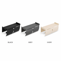 Porte-papier toilette double auto-adhésif en aluminium spatial avec étagère, noir mat, porte-rouleau de papier toilette double, porte-papier double