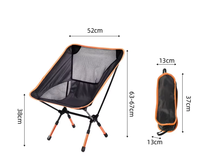 Usine Léger Portable Pliable En Plein Air Camping Chaise Poches Sac À Main Pêche Lune Chaise