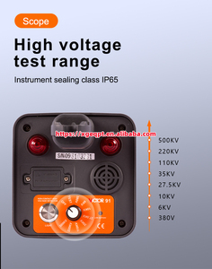 เครื่องตรวจจับไฟฟ้าแรงสูงแบบไม่สัมผัส 91380v 500kv แบบแมนนวล สำหรับตรวจสอบสายดิน อุปกรณ์ทดสอบไฟฟ้ากระแสสลับ - Product Image 3