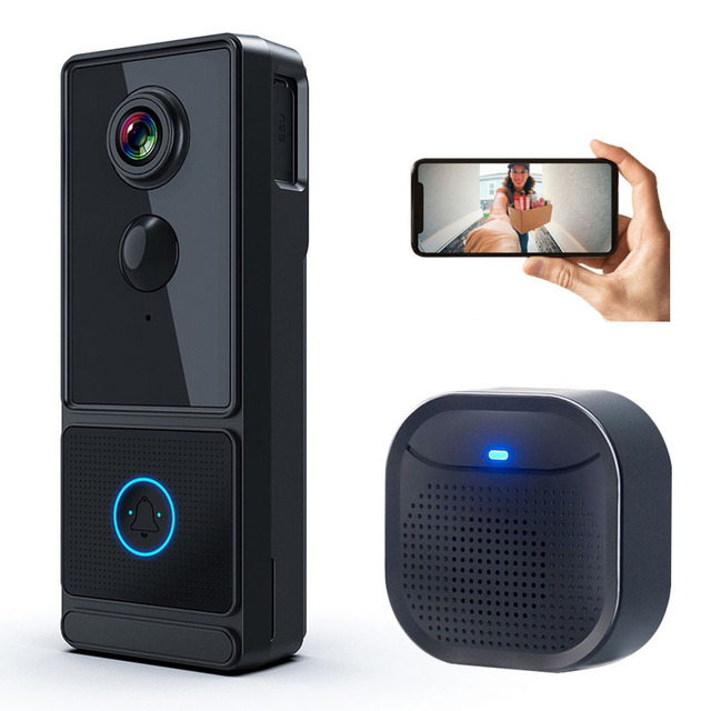 Battery Powered 1080P IP65 Smart Wireless Doorbell Video Camera with Cloudedge APP WiFi Intercom System and Monitor