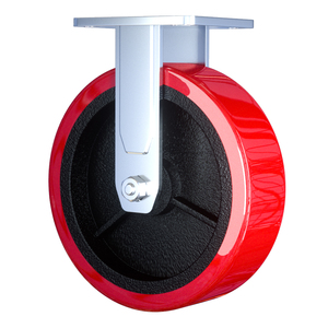 Ruote Girevoli con Freno MILLMISS in Acciaio Rinforzato e Poliuretano da 4, 5, <span class=keywords><strong>6</strong></span>, 8 Pollici con Cuscinetti a Sfera per Uso Industriale - Product Image 3