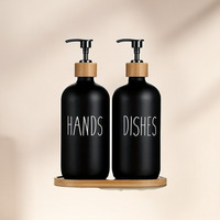 Distributeur de savon mousse en verre personnalisé de 250 ml et 500 ml avec pompe pour savon pour les mains et gel douche