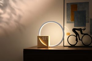 <span class=keywords><strong>2025</strong></span> mới Hiện Đại Đèn cạnh giường ngủ với cảm ứng Dimmer trắng tự nhiên tiếng ồn thời gian hiển thị USB đầu ra sạc ấm trắng đêm đèn - Product Image 6