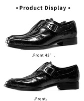 Productos más vendidos Zapatos de cuero italianos de lujo hechos a mano para hombre, exquisitos y atractivos zapatos de vestir y Oxfords de cuero para hombre
