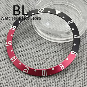 BLIGER <span class=keywords><strong>lunette</strong></span> en aluminium 33mm * 39.5mm <span class=keywords><strong>Vintage</strong></span> noir bleu foncé or index temps marques adaptées pour 41mm boîtier de montre pour hommes différentes couleurs - Product Image 6