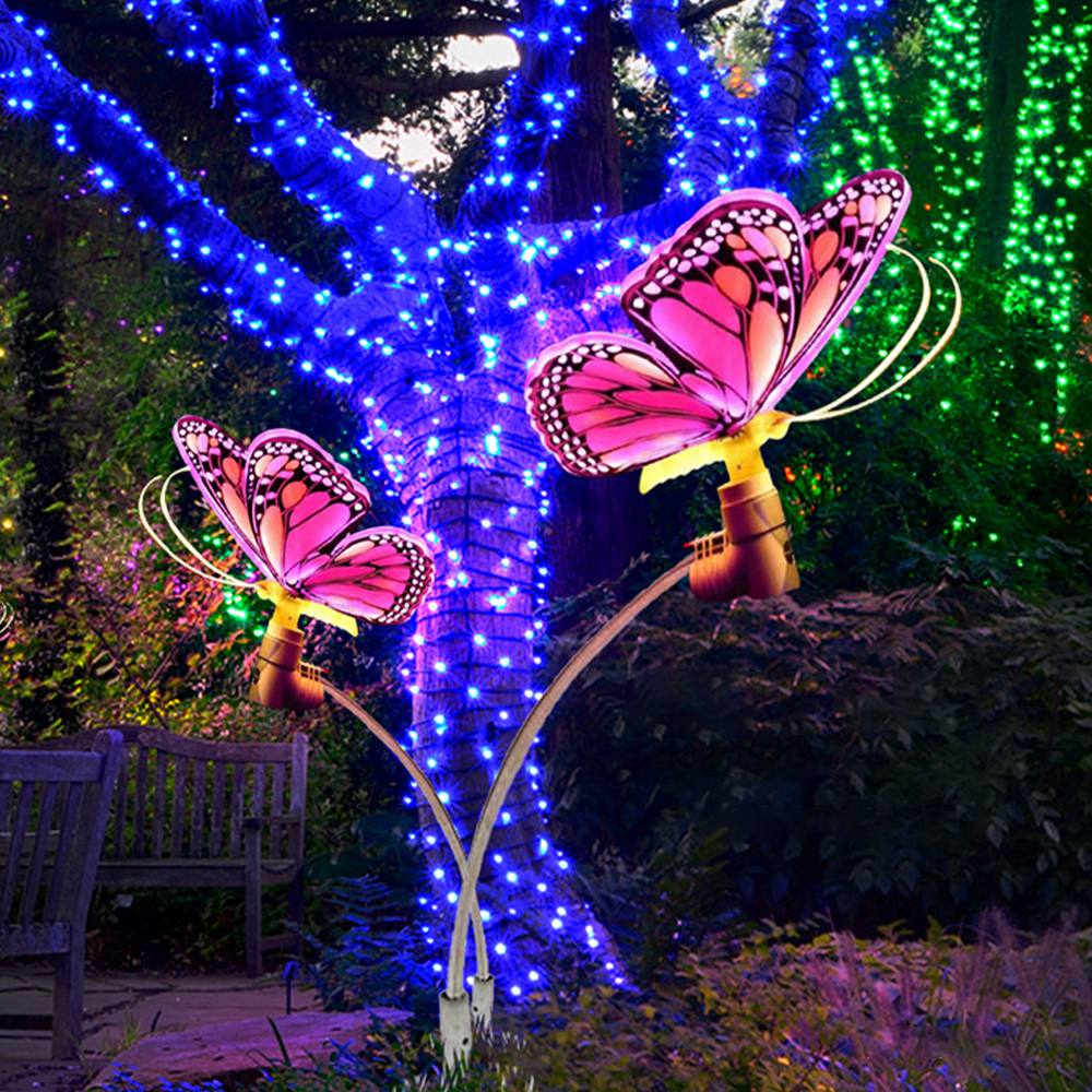 ダイナミックバタフライライト LED 屋外防水 カラフル ヴィラ 庭園