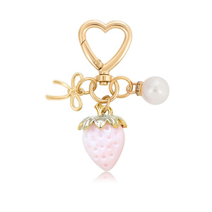 Llavero Uionen con diseño de fresa tridimensional, bonito y dulce, colgante de margarita para bolso - Product Image 6
