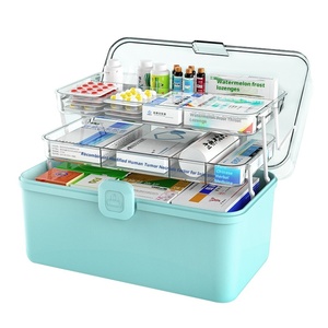 קישוט הבית קיבולת גדולה pp פלסטיק בר קיימא מבריק המשפחה רפואה תיבת שכבת גלולת אחסון לשימוש משפחתי yn01 - Product Image 5