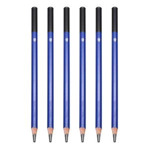 Lápices de Madera de Alta Calidad con Punta Negra y Cuerpo Azul para Uso en Oficina y Estudiantes - Product Image 1