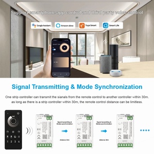 C100Z Aipin 4区网格远程组和同步图亚智能紫蜂12/24v脉宽调制控制器30m范围变色音乐装饰CCT - Product Image 2