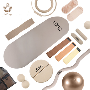 Kit d'accessoires de Pilates unisexe bande de résistance en tissu extensible de couleur personnalisée cercle magique bloc de Yoga anneau de Pilates <span class=keywords><strong>barre</strong></span> de gymnastique haltère - Product Image 3