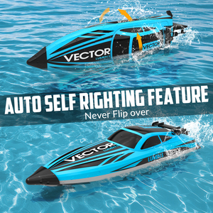 Kits de Barcos a Control Remoto al por Mayor de China - Barcos RC Azules de Alta Velocidad sin Escobillas con Función de Auto-Nivelación y Reversa - Product Image 4
