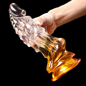 Frauen transparente Kirin Alien Zifferblatt zweifarbige <span class=keywords><strong>Dildo</strong></span> Soft Crystal Adult Masturbation Anal Expander Spielzeug - Product Image 4