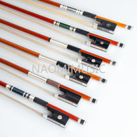 Archet de violon professionnel en pernambuco pour orchestra, taille 4/4, avec accastillage en argent pur, pour violino arco