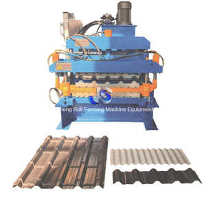 Metallblech Farbstahl Baumaterial Wellblech Doppelschicht-Rollformmaschine mit Hydraulik - Product Image 1