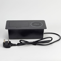 Enchufe de Corriente Extensible Industrial con Cargador Inalámbrico USB, Corriente Nominal de 10A, Diseño Oculto para Escritorio, WiFi