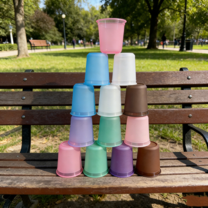 Bicchieri Riutilizzabili in Plastica PP Opaca da 350ml, 9oz, 12oz, 16oz, Personalizzabili <span class=keywords><strong>con</strong></span> Logo e Nome, per Matrimoni e Feste - Product Image 1