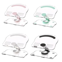 Support de téléphone portable multifonctionnel pliable et rotatif en acrylique transparent, antidérapant pour ordinateur portable, prix d'usine
