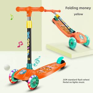 <span class=keywords><strong>Trottinette</strong></span> pliable pour enfants à 3 roues avec roues lumineuses, pour enfants de 2 à 12 <span class=keywords><strong>ans</strong></span>, hauteur réglable - Product Image 2