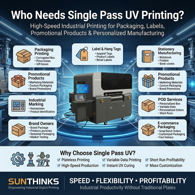 Sunthinks Factory Price SU115 Digital Single Pass Printer for Variable Data Printing and Industrial Packaging Production